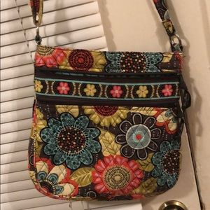 Vera Bradley Triple zip Hipster Crossbody